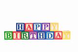 Alphabet Blocks - Happy Birthday