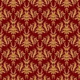 seamless pattern on a red background