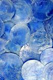 mother of pearl blue round circle pattern