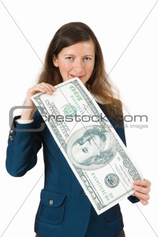 girl with big bills