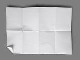 Empty white Crumpled paper