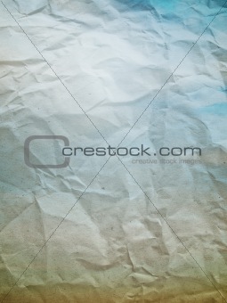 crumpled color paper