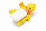Soap on Rubber Duck Soap Dish