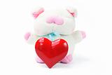 Soft Toy Pig with Love Heart