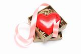 Red Heart Symbol in Gift Box