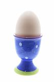 White Egg on Egg Cup