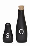 Original ceramic bottles with letters S.O