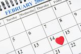 Calendar with Heart Symbol