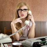 beautiful retro businesswoman vintage secretary