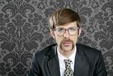 businessman nerd retro glasses  portrait