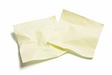 Crumpled Post It Notepad Pages