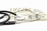 Stethoscope and dollars