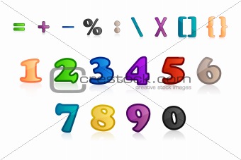 set of numbers and characters