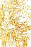 Gleaming golden paperclip