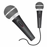 Icon with a black microphone