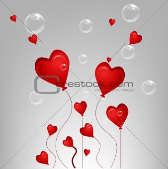 valentine card with bubble