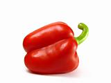 Red bell pepper isolated on white background 