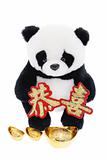 Toy Panda with Chinese New Year Decorations