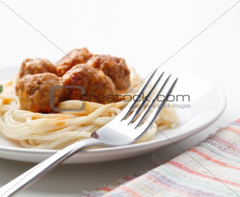 Spagetti and meat balls 