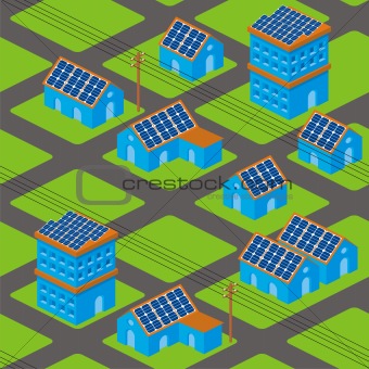 Solar houses pattern