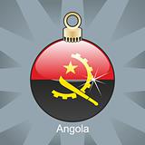 angola flag in christmas bulb shape