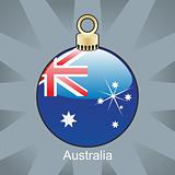 australia flag in christmas bulb shape