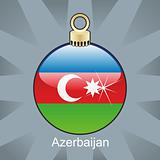 azerbaijan flag in christmas bulb shape