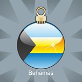 bahamas flag in christmas bulb shape