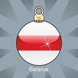 belarus flag in christmas bulb shape