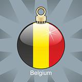 belgium flag in christmas bulb shape