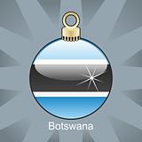 botswana flag in christmas bulb shape