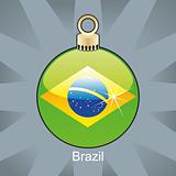 brazil flag in christmas bulb shape