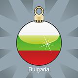 bulgaria flag in christmas bulb shape