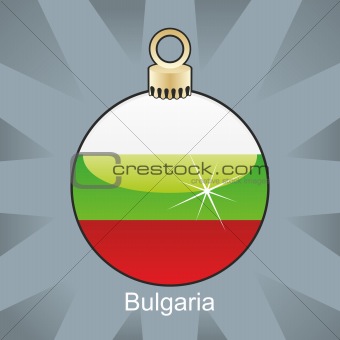 bulgaria flag in christmas bulb shape