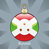 burundi flag in christmas bulb shape