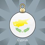 cyprus flag in christmas bulb shape
