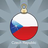 czech republic flag in christmas bulb shape