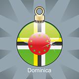 dominica flag in christmas bulb shape