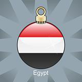 egypt flag in christmas bulb shape