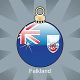 falkland flag in christmas bulb shape
