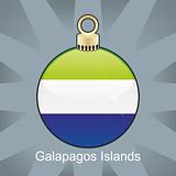 galapagos islands flag in christmas bulb shape