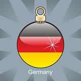 germany flag in christmas bulb shape