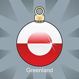 greenland flag in christmas bulb shape