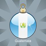 guatemala flag in christmas bulb shape