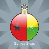 guinea bissau flag in christmas bulb shape