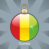 guinea flag in christmas bulb shape