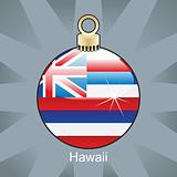 hawaii flag in christmas bulb shape