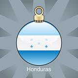 honduras flag in christmas bulb shape