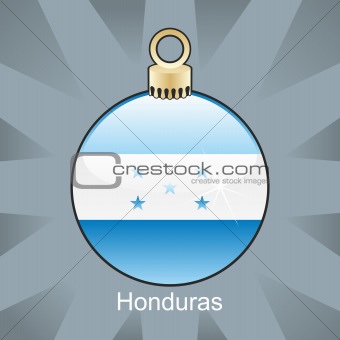 honduras flag in christmas bulb shape
