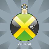 jamaica flag in christmas bulb shape